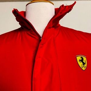Auth Ferrari Mens Red Vest Jacket
